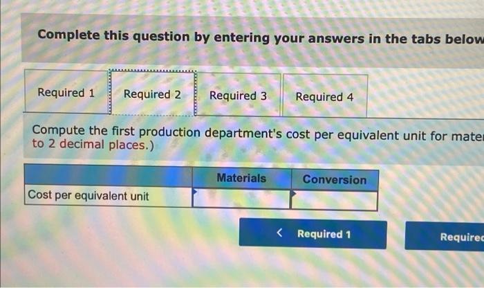 departments. All of the material that is used in the first production