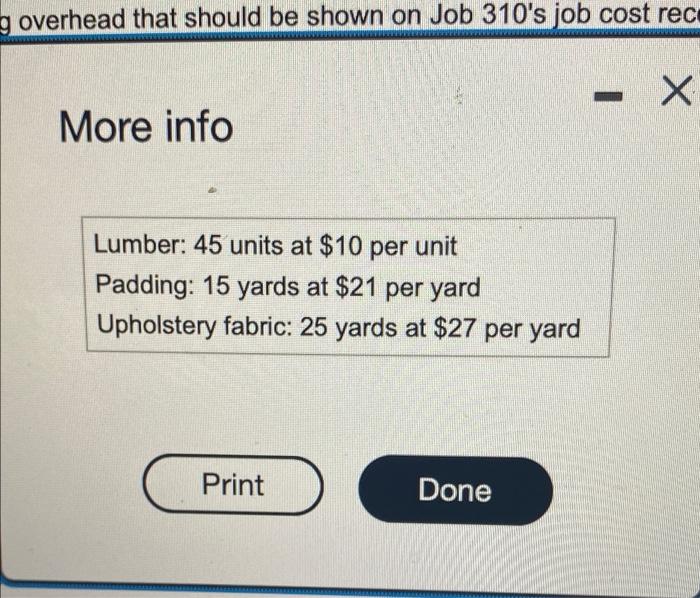 during December. The company's records show that the following direct materials were