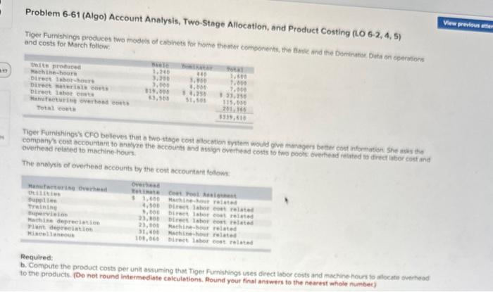 [Solved] Problem 6-61 (Algo) Account Analysis, Two | SolutionInn