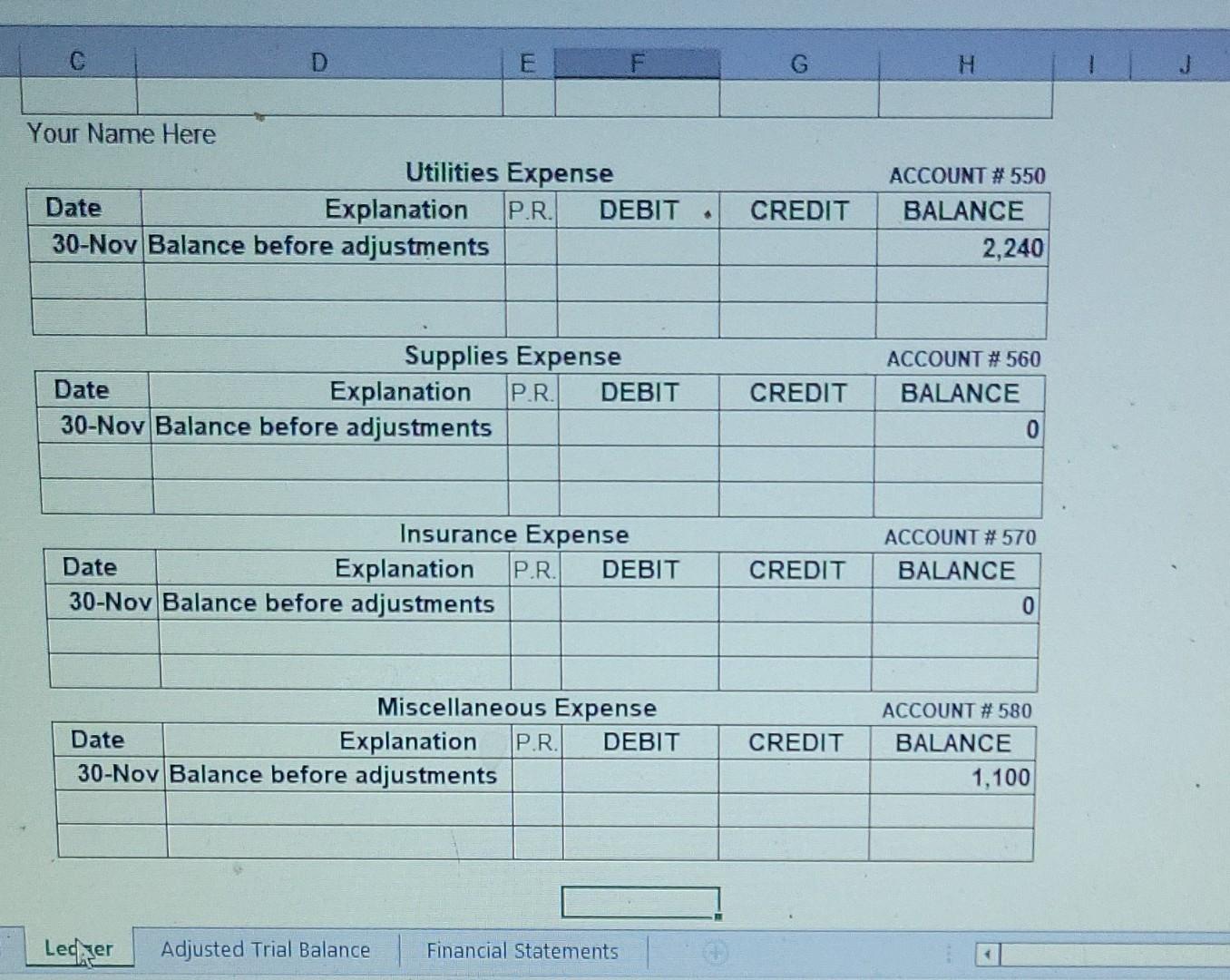 required accounting activities and rename it to begin with your last name