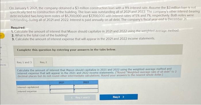 the company obtained a $3 million loan with a 11% interest rate.