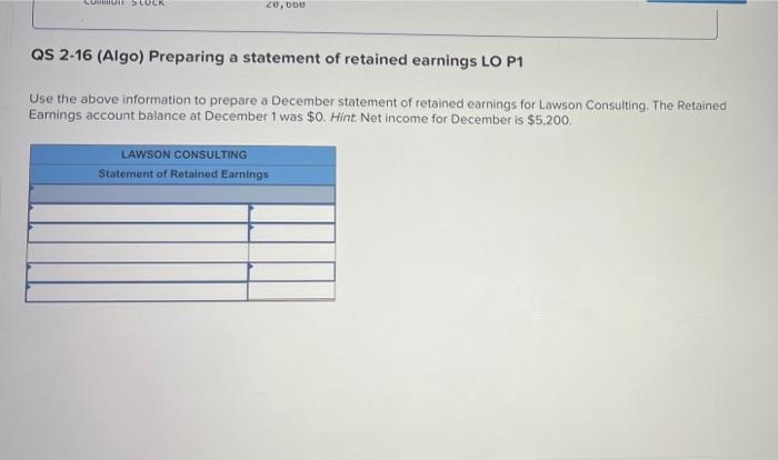 information applies to the questions displayed below.) Lawson Consulting had the following