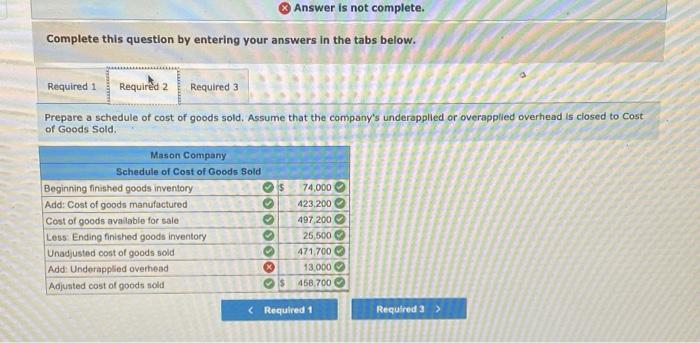 the accounting records of Mason Company: Sales Direct labor cont Raw material
