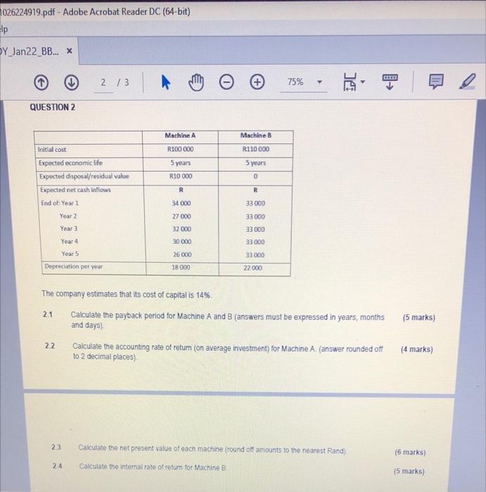 1026224919.pdf - Adobe Acrobat Reader DC (64-bit) elp Y_Jan22_BB... x QUESTION 2