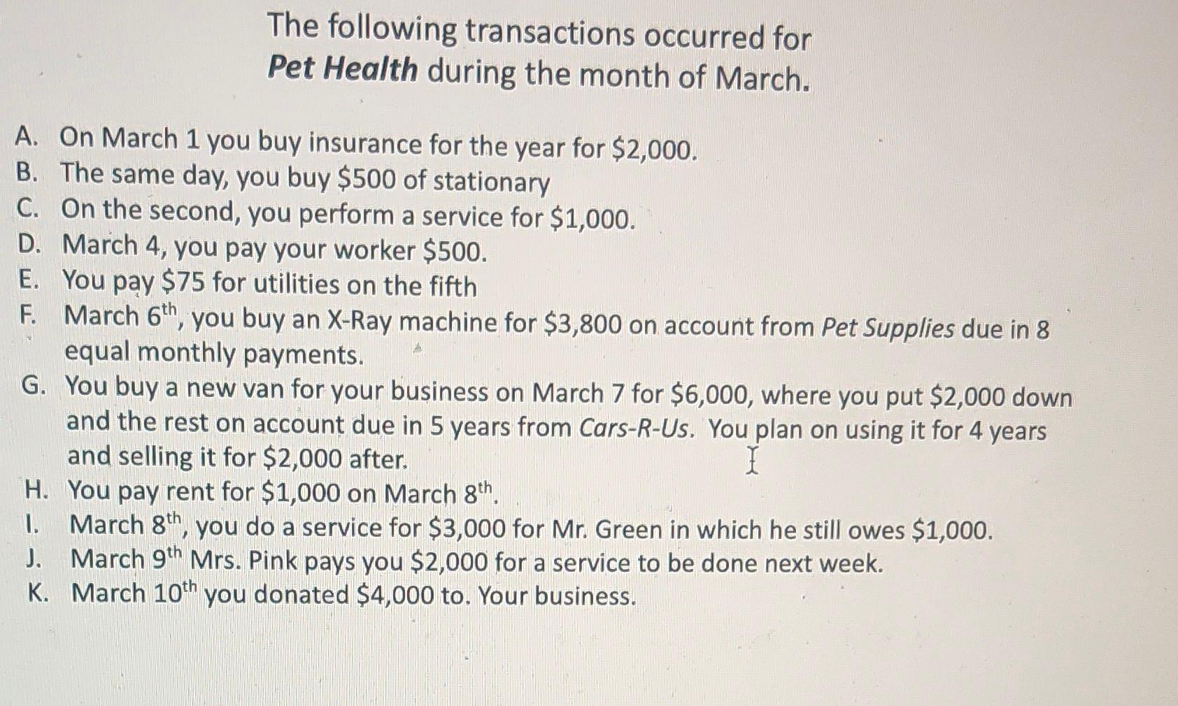Statements: Income Statement, Statement of Owners Equity & Balance Sheet Don't forget