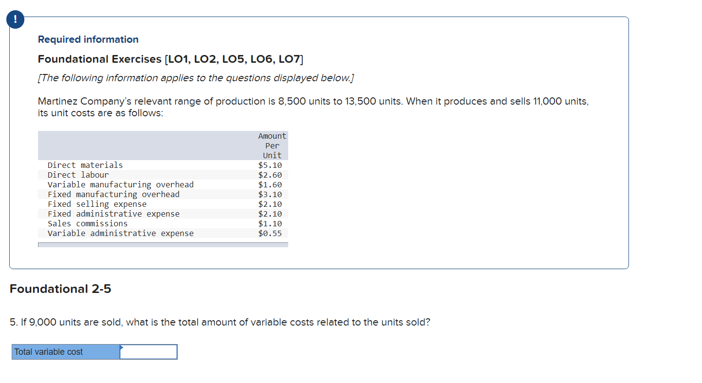 ! Required information Foundational Exercises [LO1, LO2, LO5, LO6, LO7] [The following