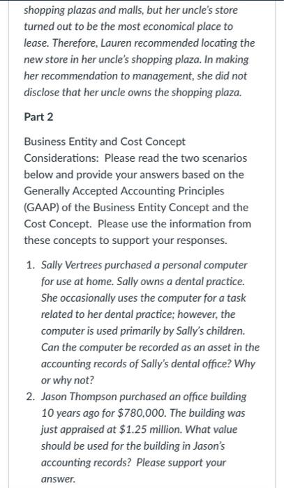 you believe Lauren Smith's actions to be ethical. Please let us know