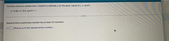 Find the minimum sample size n needed to estimate p for the