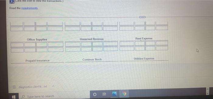 Payable, and Revenue, Common Stock Dividends, Service Revenue Salaries Expense: Rent Expense;
