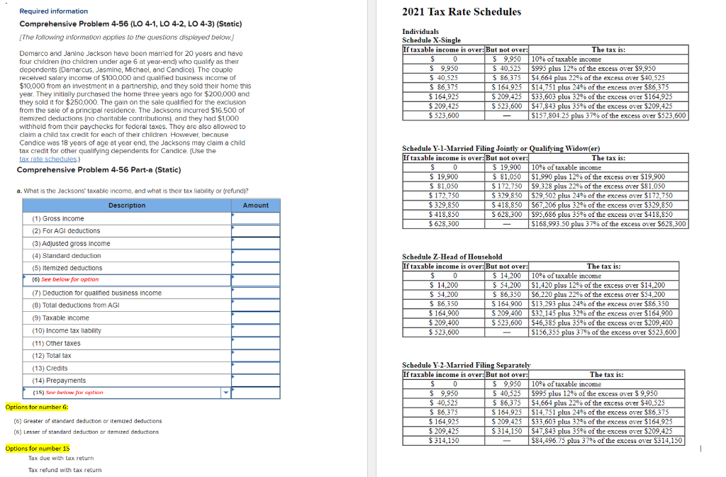 Required information Comprehensive Problem 4-56 (LO 4-1, LO 4-2, LO 4-3) (Static)