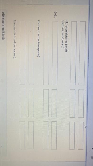 Year (Loss) Tax Rate 2018 $129,000 25 % 2019 97,000 25 %
