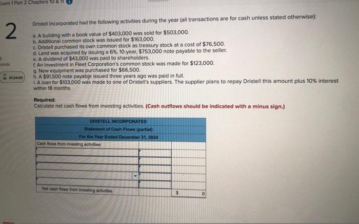 Exam 1 Part 2 Chapters 10 & 11 2 5 Coints D