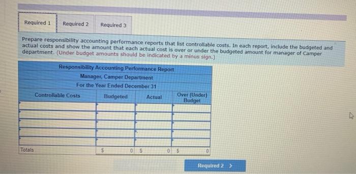 The Camper and Trailer operating departments manufacture products and have their own