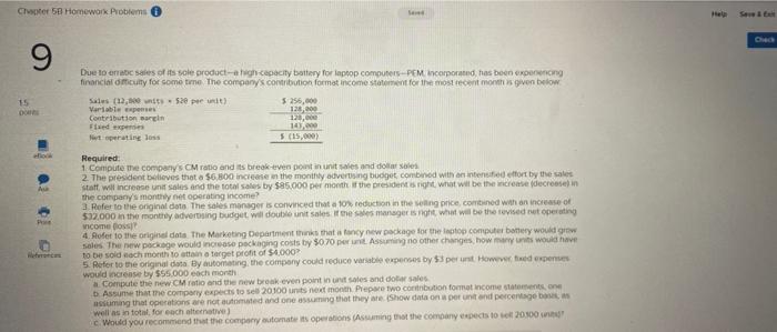Chapter 5B Homework Problems 15 DO 9 eflock A 01 Pie References