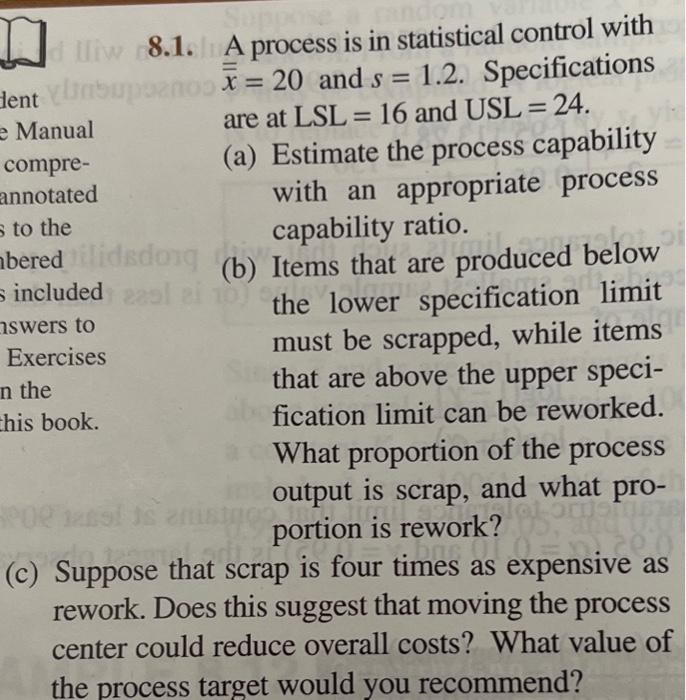 andom d lliw 8.1.A process is in statistical control with Hent Unbupozno