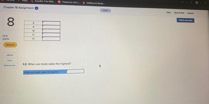 the data for the total US. bookstore sales.) Year Month January 2016