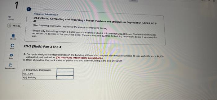 10 points ellook Hint Prin Required information E9-2 (Static) Computing and Recording