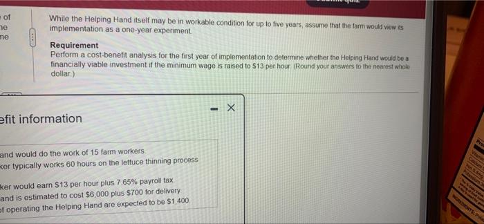 Benefits (Cost Savings Tutal expected be Net expected benefit (c) Cost and