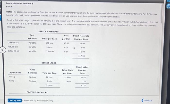 Comprehensive Problem 5 Part C: Note: This section is a continuation from