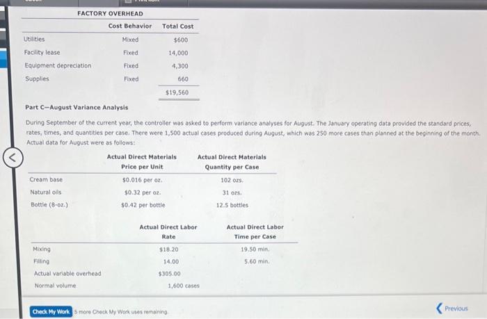 Parts A and B of the comprehensive problem. Be sure you have