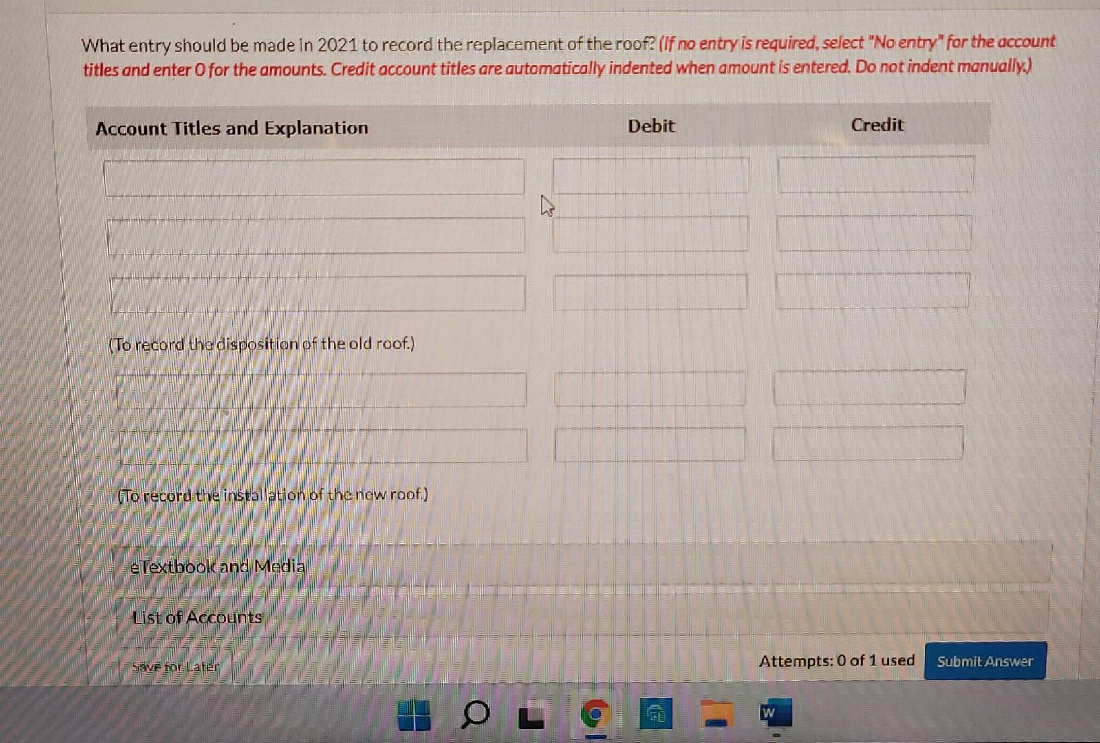 building at a cost of $2,618,000 and occupied it beginning in January