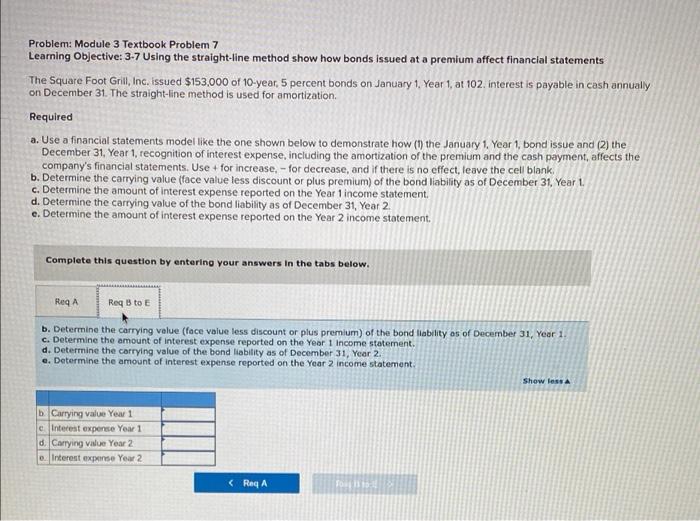 Problem: Module 3 Textbook Problem 7 Learning Objective: 3-7 Using the straight-line