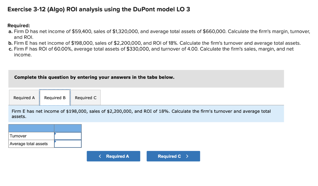 a. Firm D has net income of $59,400, sales of $1,320,000, and