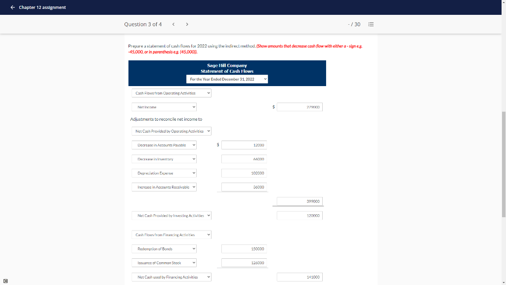 Hill Company Comparative Balance Sheets December 31 Assets Cash Accounts receivable Inventory
