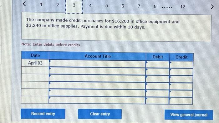 company in exchange for common stock. Note: Enter debits before credits. Date