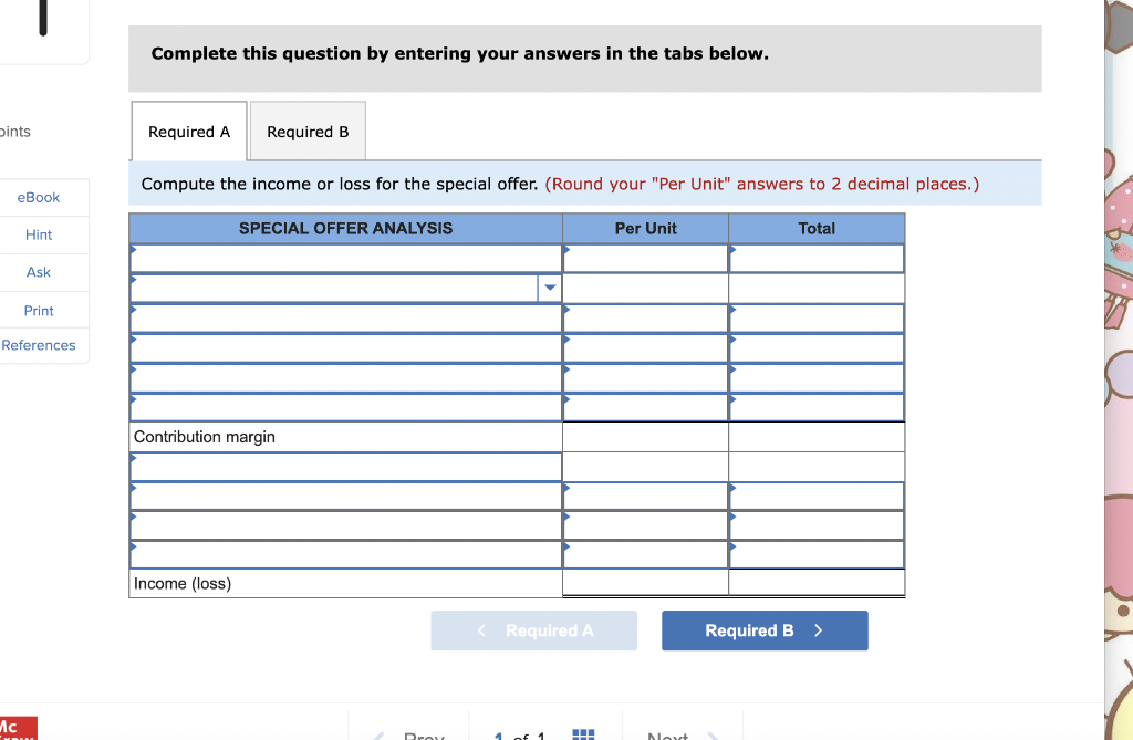 offer pricing LO P7 Farrow Company reports the following annual results. Contribution