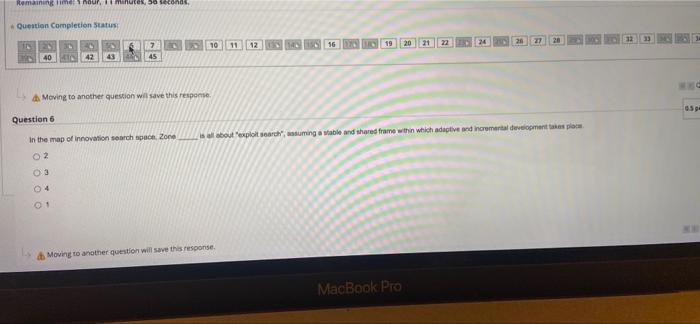 Remaining Time: 1 hour, 11 minutes, 50 seconds. Question Completion Status: 7