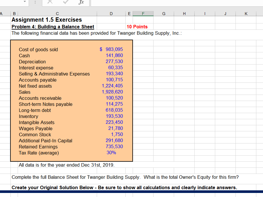 A B Jx D E F G C Assignment 1.5 Exercises Problem