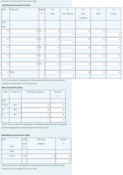 appropriate journals. NOTE: You must enter "not applicable" in the blank spaces