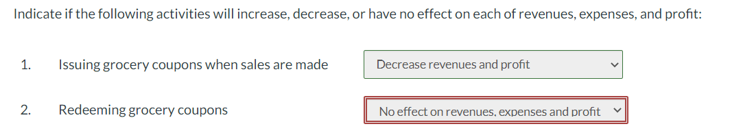 are issued rewards in the form of grocery coupons. For each litre
