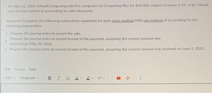 On May 12, 2021, Falwell Computing sold five computers to Computing Plus
