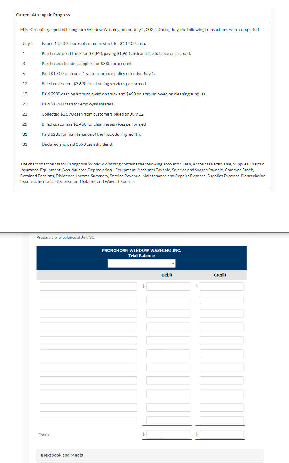 Current Attempt in Progress Mike Greenberg opened Pronghorn Window Washing Inc. on