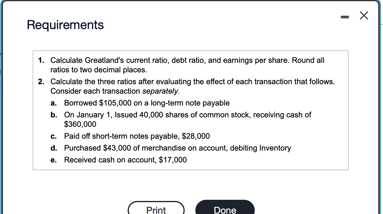 icon to view the financial statement data.) Read the requirements. Requirement 1.
