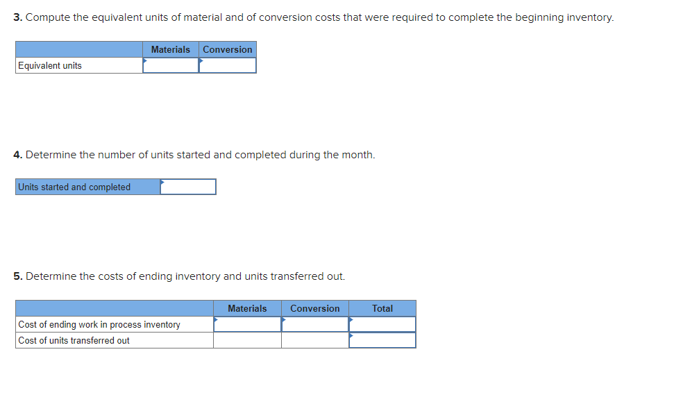 following data are for the most recent month of operations in one