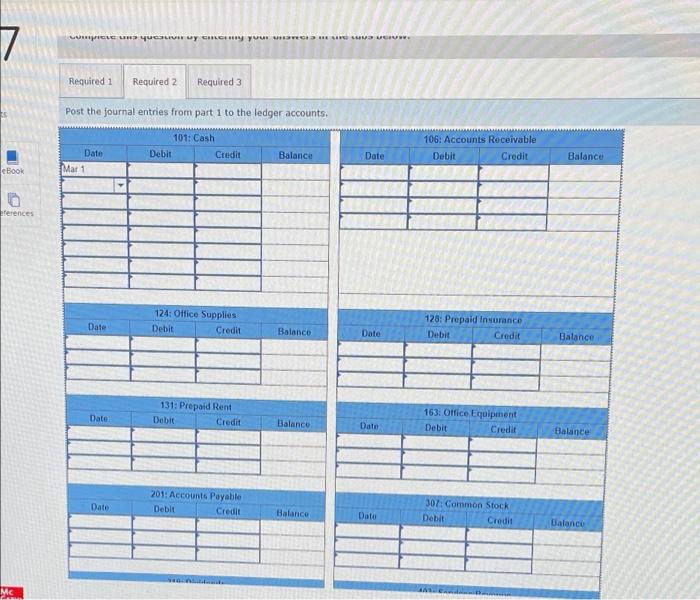 C3, C4, A1, P1, P2 Denzel Brooks opened a Web consulting business