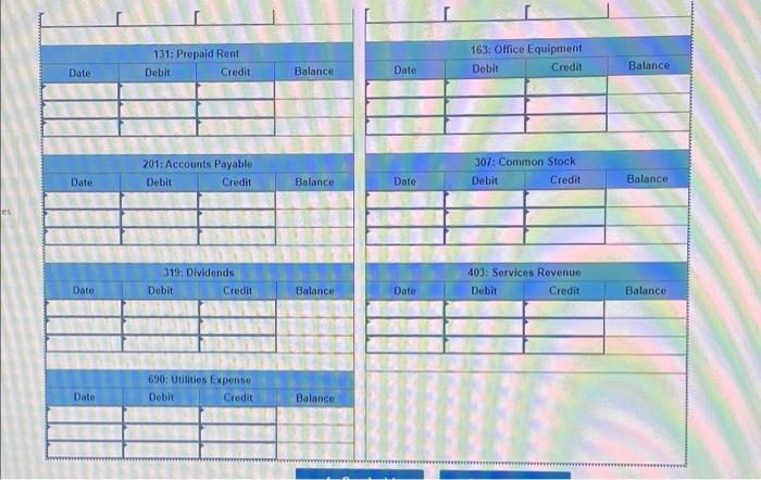 called Venture Consultants and completed the following transactions in March. March 1