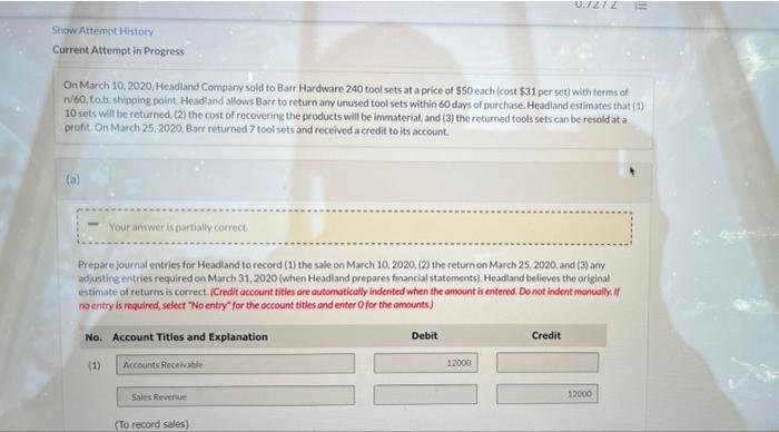 Show Attempt History Current Attempt in Progress 0.7212 On March 10, 2020,