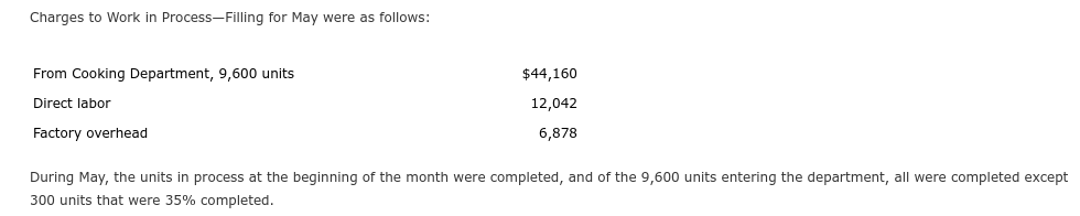 Hearty Soup Co. uses a process cost system to record the costs