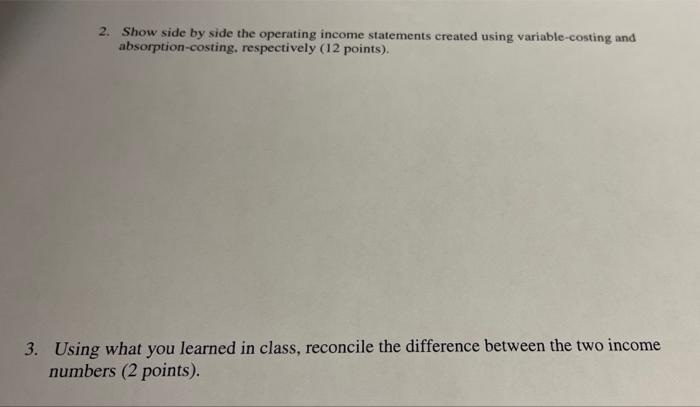 and business use. The direct materials for the systems total $387 per