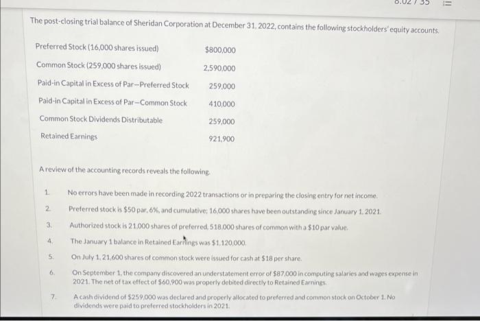par value, 63,500 shares issued and outstanding) $1,270,000 Paid-in Capital in Excess