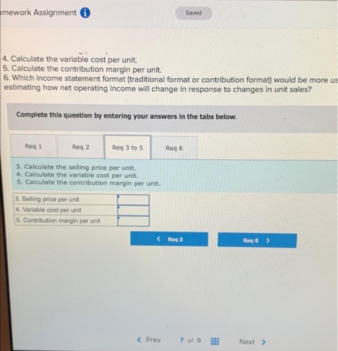 a merchandiser that reported the following information based on 1,000 units sold: