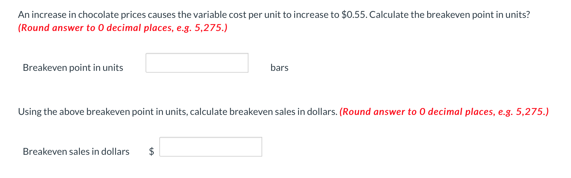 Note: Use negative signs with your answers, when appropriate Norfolk Southern Inc.