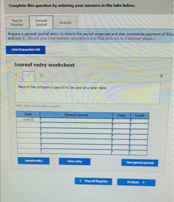 payroll transactions. LO 10-2, 10-3, 10-4, 10-5 City Place Movie Theaters has