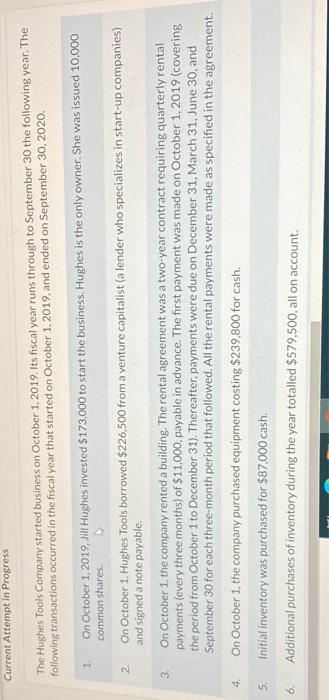 4. 5. 6. Current Attempt in Progress The Hughes Tools Company started