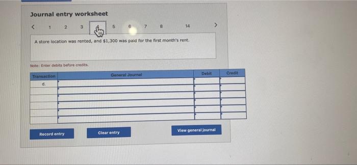 was signed e. Display cases and other store equipment costing $1.700 were