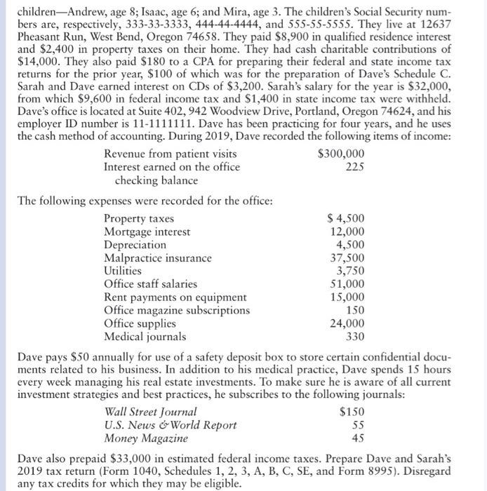 physical therapist. His wife Sarah, age 31, teaches English as a Second